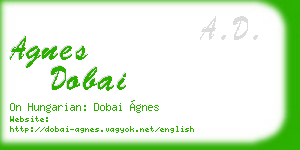 agnes dobai business card