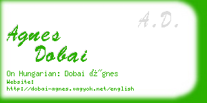 agnes dobai business card